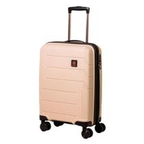 Mala Pequena de Bordo Navegat Expansível Areia Rodas Duplas Cadeado TSA Polipropileno Mala Pequena de Bordo Navegat Expansível Areia Rodas Duplas Cadeado TSA Polipropileno