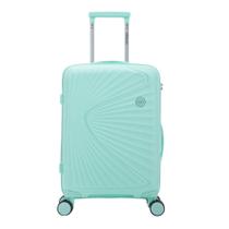 Mala Pequena Polipropileno Viagem Rodas Duplas Giro360 10kg Verde-claro