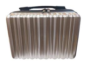 Mala policarbonato escovado bordo 12" stpc008b - dourado