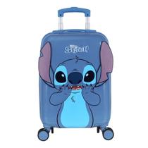 Mala Stitch Angel Escolar Rodinha Giro 360 Infantil Bordo