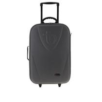 Mala Tonin Retrô Tecido Bordo Grande Cinza