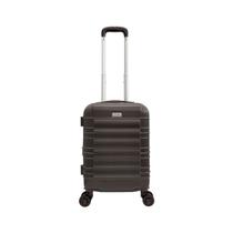 Mala Viagem Bordo Expansiva Rigida Roda Dupla 360 Mao Aviao Cadeado Padrao Anac pequena 8kg Marrom