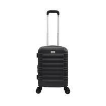 Mala Viagem Bordo Expansiva Rigida Roda Dupla 360 Mao Aviao Cadeado Padrao Anac pequena 8kg Preto