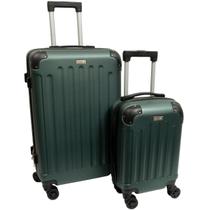 Mala Viagem M e PP Leve Resistente Fechadura Segurança Viagem Verde Clavos