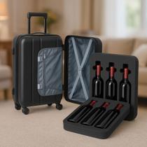 Mala Viagem Winebag Para 6 Vinhos Colmeia EPP Rodinhas 360