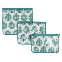 Malas de Viagem Tiny Twinkle - À Prova de Bagunça, Compatíveis com Companhias Aéreas (3 Unidades - Peacock)