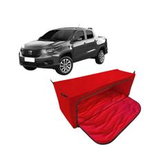 Maleiro Bag Para Caçamba Strada Cabine Simples e Dupla Anos 1998 A 2026 380Litros Vermelha