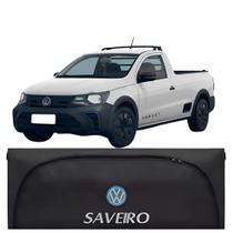 Maleiro Bag Para Caçamba Volkswagen Saveiro Robust TrendLine Cross 380Litros Com Estampa Da Logo