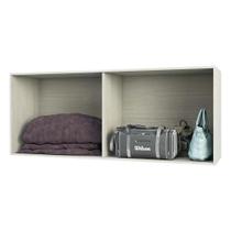 Maleiro Closet Prime Legno Crema sem Porta 1,65 cm Ponte Queen Luciane Móveis