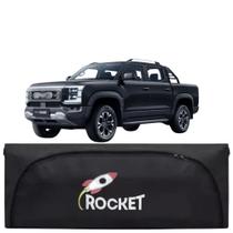 Maleiro Impermeável Para Caçamba Pick Up Shark 2024 A 2026 Com Estampa Rocket Em Bordado
