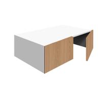 Maleiro para Módulo New Tuyo 2 Portas Branco e Itapuã 90 cm Maleiro para Módulo New Tuyo 2 Portas Branco e Itapuã 90 cm