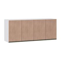 Maleiro Ponte Aérea 4 Portas 165cm Branco C/Cumaru