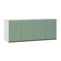 Maleiro Ponte Aérea 4 Portas 165cm Branco C/Verde