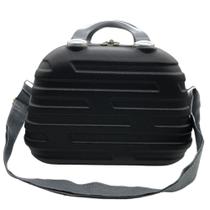 Maleta 14" Valparaíso Com Alça De Mão, Tira Colo e Carona ABS Preto - Cruzeiro