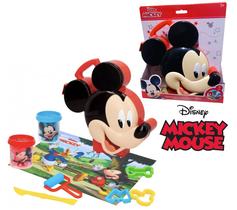 Maleta 3D Mickey Mouse com Massinha de Modelar e Acessórios Divertido e Lindo
