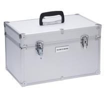 Maleta alumínio com divisória removível e chave marco boni