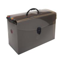 Maleta Arquivo Ofício Dello com 10 Pastas Color 0319 Fumê Maleta Arquivo Ofício Dello com 10 Pastas Color 0319 Fumê