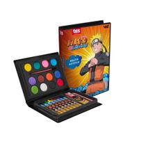 Maleta artistica Do Naruto Shippuden Giz Cera Aquarela Pincel Apontador Lapis