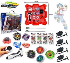 Maleta Beyblade 8 Beyblades Com Lançador + Arena De Beyblade Maleta Beyblade 8 Beyblades Com Lançador + Arena De Beyblade