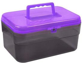 Maleta Bicolor Fumê/Lilás Compacta com Tampa removível Maleta Bicolor Fumê/Lilás Compacta com Tampa removível