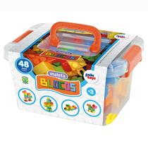 Maleta blocos com 48 peças - paki tots - 1296 - Paki Toys