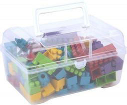 Maleta Bloquinhos De Montar 84 Peças - Matrix Plásticos - Alphacomprass