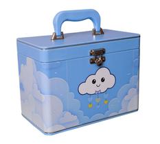 Maleta Box com 4 Álbuns Fotográficos 240 fotos 15x21 CHUVA DE AMOR GRAVATA Menino Bebê Infantil azul