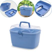 Maleta Box Multiuso Paramount Grande Com Divisórias Cor Azul