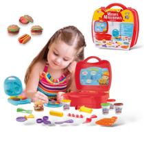 Maleta Brinquedo Lanchonete Massinha Modelar Hamburguer Maleta Brinquedo Lanchonete Massinha Modelar Hamburguer