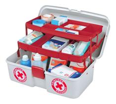 Maleta Caixa Primeiros Socorros C/2 Bandejas Branca