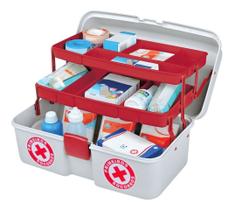 Maleta Caixa Primeiros Socorros De Medicamentos C/2 Bandejas
