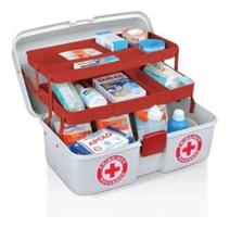 Maleta Caixa Primeiros Socorros De Medicamentos Com 2 Bandejas