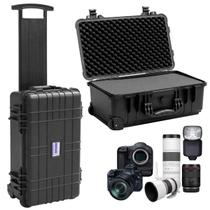 Maleta Case Rigido Anti Impacto Com Rodinhas Para Cameras E Lentes 55cm