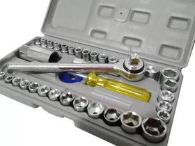 Maleta Catraca Soquetes Chave Reversível 40 Pçs