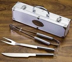 Maleta Churrasco 3 Peça Aço Inox Profissional