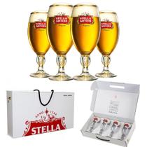 Maleta Com 4 Taças - Stella Artois 250ml - Produto Oficial Ambev - Globimport