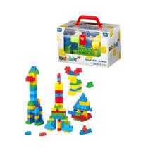 Maleta com Blocos Coloridos 60 Peças Cubic JR Multikids - BR2347 Maleta com Blocos Coloridos 60 Peças Cubic JR Multikids - BR2347