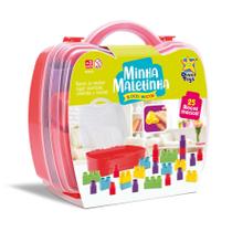 Maleta com blocos de montar macios e didáticos - Divertoys Maleta com blocos de montar macios e didáticos - Divertoys