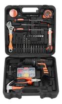 Maleta Com Ferramentas 92 Peças Com Furadeira Elétrica 12v