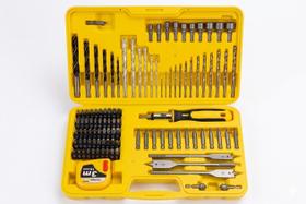 Maleta com Kit de Brocas e Acessórios para Profissionais e Hobista 110 Peças Titanium Platina Maleta com Kit de Brocas e Acessórios para Profissionais e Hobista 110 Peças Titanium Platina