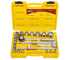 Maleta Com Soquetes Estriados Chaves 1/2 22 Pçs - Tramontina Maleta Com Soquetes Estriados Chaves 1/2 22 Pçs - Tramontina