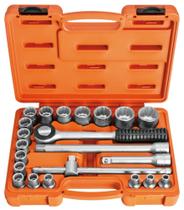 Maleta com Soquetes Estriados e Acessórios 1/2" Milímetros - 22 peças Tramontina PRO Maleta com Soquetes Estriados e Acessórios 1/2" Milímetros - 22 peças Tramontina PRO