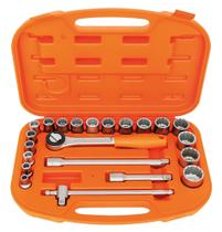 Maleta com Soquetes Estriados e Acessórios 1/2" Polegadas - 22 peças Tramontina PRO