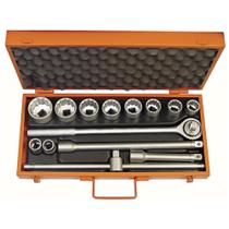 Maleta com Soquetes Estriados e Acessórios 3/4'' 14 Peças - Polegadas Tramontina PRO