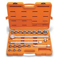 Maleta com Soquetes Sextavados e Acessórios 3/4 polegada 20 Peças - Milímetros Tramontina PRO
