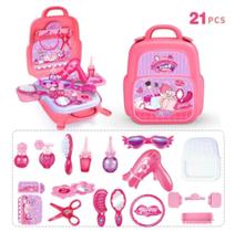 Maleta De Acessórios De Beleza Infantil 21 Peças 3 Em 1 Envio Rápido! - Toy King