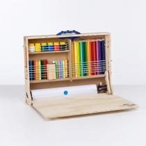 Maleta de Atividades Grande da Studio Pim, Estojo de Madeira para atividades Escolares e Artísticas cód. SPMG Maleta de Atividades Grande da Studio Pim, Estojo de Madeira para atividades Escolares e Artísticas cód. SPMG