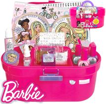 Maleta de Beleza Barbie, Máscaras Faciais, Nail Art & Glitter Corporal, com Caixa Reutilizável