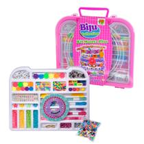 Maleta De Bijuterias Infantil Kit Miçangas Fazer Pulseiras Maleta De Bijuterias Infantil Kit Miçangas Fazer Pulseiras