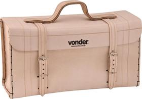 Maleta de couro 440x150x230cm marrom natural - Vonder